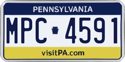 PA license plate MPC4591