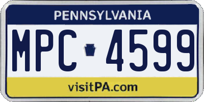 PA license plate MPC4599