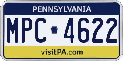 PA license plate MPC4622