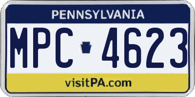 PA license plate MPC4623
