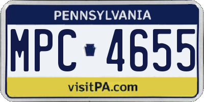 PA license plate MPC4655