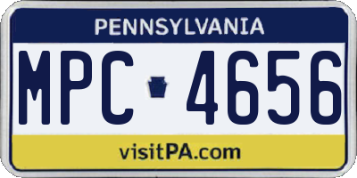 PA license plate MPC4656