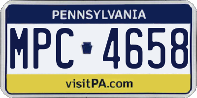 PA license plate MPC4658
