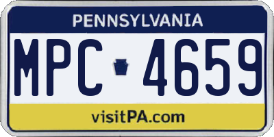 PA license plate MPC4659