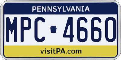PA license plate MPC4660