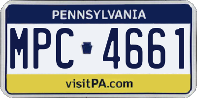 PA license plate MPC4661