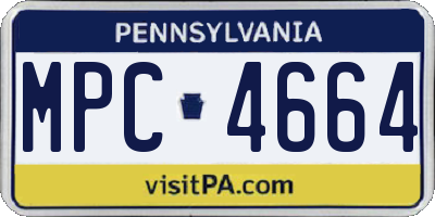PA license plate MPC4664