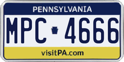 PA license plate MPC4666