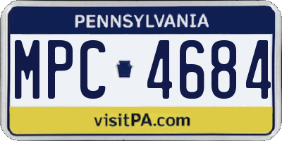 PA license plate MPC4684