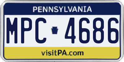 PA license plate MPC4686