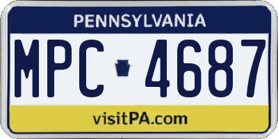 PA license plate MPC4687