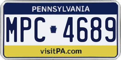 PA license plate MPC4689