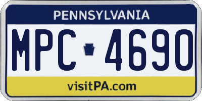 PA license plate MPC4690