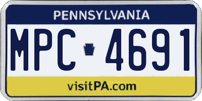 PA license plate MPC4691