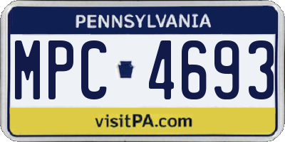 PA license plate MPC4693