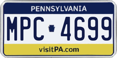 PA license plate MPC4699