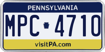 PA license plate MPC4710