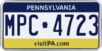 PA license plate MPC4723
