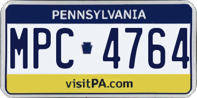 PA license plate MPC4764