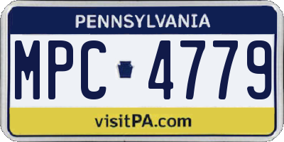 PA license plate MPC4779