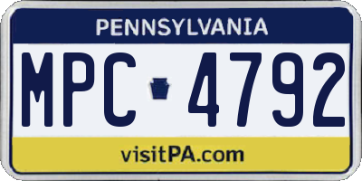 PA license plate MPC4792