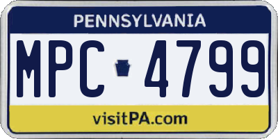 PA license plate MPC4799