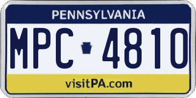 PA license plate MPC4810