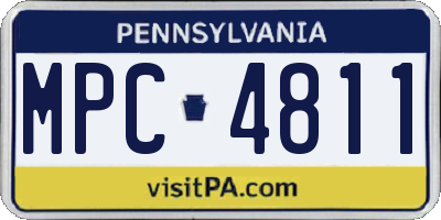 PA license plate MPC4811