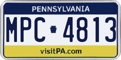 PA license plate MPC4813
