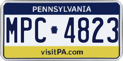 PA license plate MPC4823