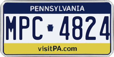 PA license plate MPC4824