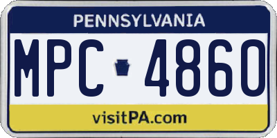 PA license plate MPC4860