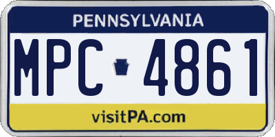 PA license plate MPC4861