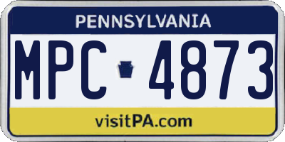 PA license plate MPC4873