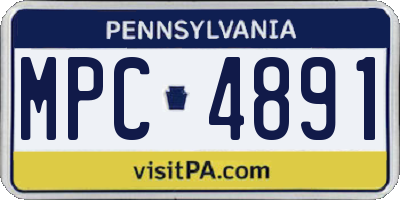 PA license plate MPC4891