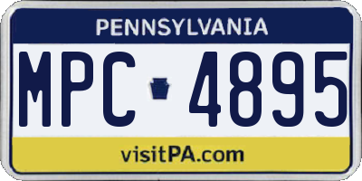 PA license plate MPC4895