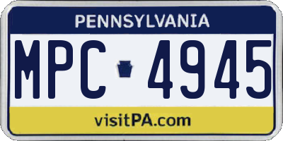 PA license plate MPC4945