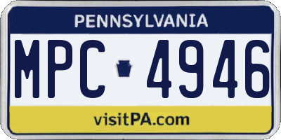 PA license plate MPC4946