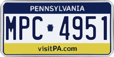 PA license plate MPC4951