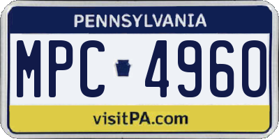 PA license plate MPC4960