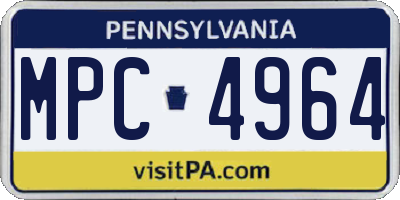 PA license plate MPC4964