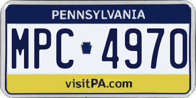 PA license plate MPC4970