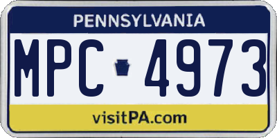 PA license plate MPC4973