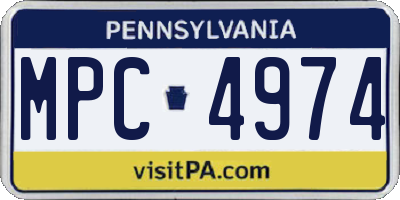 PA license plate MPC4974
