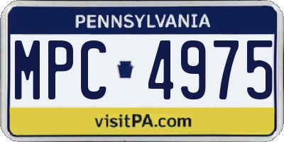 PA license plate MPC4975