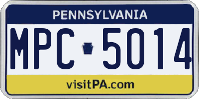 PA license plate MPC5014