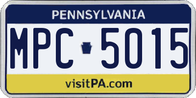 PA license plate MPC5015