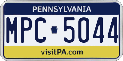 PA license plate MPC5044