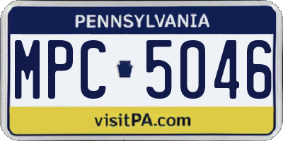 PA license plate MPC5046
