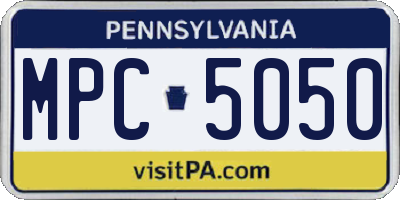 PA license plate MPC5050